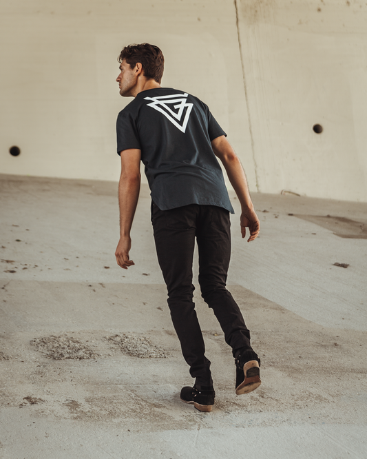 SR Signature Tee in Blue Navy