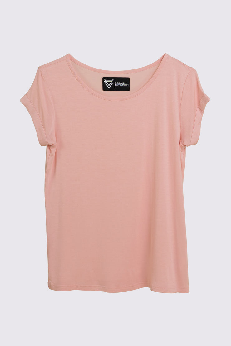 The Scoop Tee for Her in Pink
